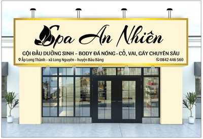 File PSD Biển Quảng cáo An Nhiên gội đầu dưỡng sinh (bản gốc) cho nhà in