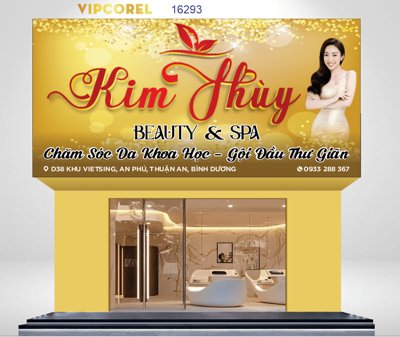 Tệp tin gốc Biển Quảng cáo Kim Thùy Beauty & Spa #3 (dùng cho in ấn) chuyên nghiệp