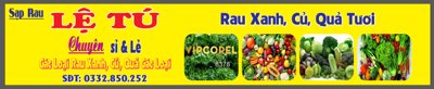 Tải file Biển Sạp Rau Lệ Tú - Rau xanh, củ, quả tươi (gốc) để in ấn ngay
