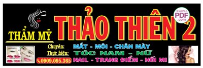 File in ấn cao cấp Biển Thảo Thiên 2 - Thẩm mỹ - mắt môi chân mày file PDF & CDR (file gốc)