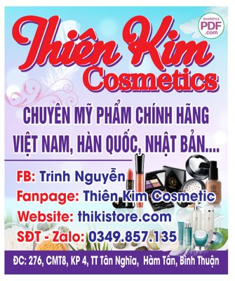 Tải file gốc Biển Thiên Kim Cosmetics - mỹ phẩm file PDF & CDR (bản PSD) còn layer