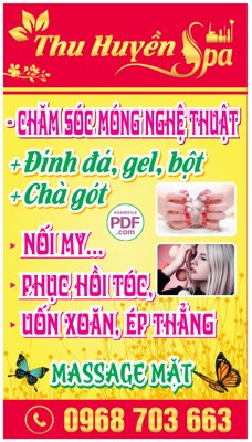 File PSD Biển Thu Huyền Spa - chăm sóc móng file PDF & CDR (chất lượng in ấn)