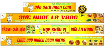File PSD Biển bếp sạch ngon cơm - sức khỏe là vàng file corel (bản gốc) đã tách nền