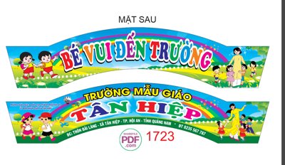 File gốc Biển cổng trường mẫu giáo Tân HIệp file PDF & CDR (ảnh chi tiết) để in lụa