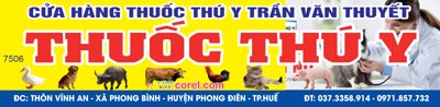 Hình ảnh file gốc in trần nhà Biển cửa hàng Thuốc Thú Y Trần Văn Thuyết file corel