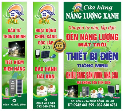 File tranh gốc Biển cửa hàng năng lượng xanh - đèn năng lượng (bản đẹp) độc quyền