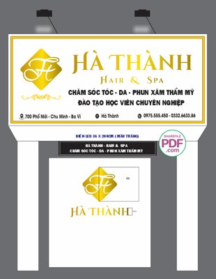Tải file Biển chính Hà Thành - Hair and Spa file PDF & CDR (gốc) in ấn ngay lập tức