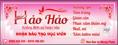 File tranh Biển chính Hảo Hảo Beauty Spa file PDF & CDR (file gốc) chủ đề phong thủy