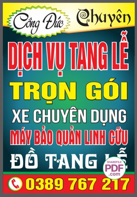 File in mica Biển dịch vụ tang lễ Công Đức file PDF & CDR (ảnh gốc) đẹp
