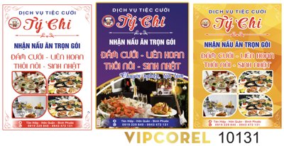Mua file gốc Biển dịch vụ tiệc cưới Tí Chi - nhận nấu ăn trọn gói (in ấn) tại Filetranh.com