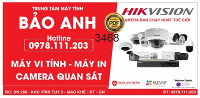 File PSD Biển máy tính Bảo anh - camera Hikvision file Corel (gốc) cho designer