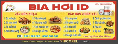 Tải xuống file tranh gốc Biển menu treo tường bia hơi ID - Các món nhậu (PSD/TIFF)