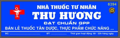 Tải file gốc Biển nhà thuốc tư nhân Thu Hương file corel (bản PSD) còn layer
