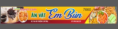 Mua file gốc Biển quảng cáo ăn vặt em bún file corel (PSD) tại Filetranh.com