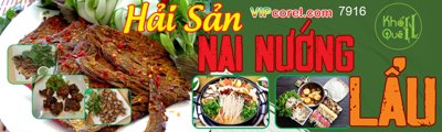 Download file tranh Biển quảng cáo Hải Sản Nai Nướng - lẩu file corel (file gốc PSD)