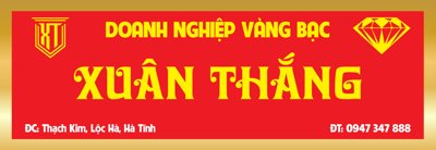 File PSD Biển quảng cáo Vàng bạc Xuân Thắng file corel (gốc) cho designer