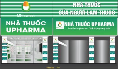 File tranh Biển quảng cáo nhà thuốc Upharma file vector (gốc) chủ đề thiên nhiên
