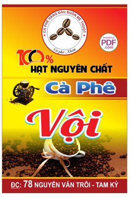 File gốc Biển vẫy Cà phê vội - cà phê mang đi file PDF & CDR (PNG) không nền chất lượng