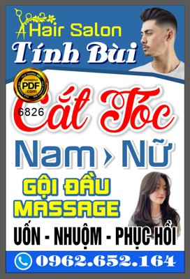 File gốc Biển vẫy Hair Salon Tính Bùi - cắt tóc - gội đầu - massage cho in ấn và thiết kế