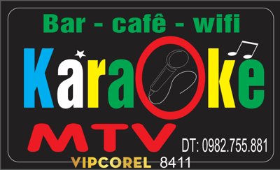 File PSD Biển vẫy Karaoke MTV - bar - cà phê file corel (chất lượng in ấn)