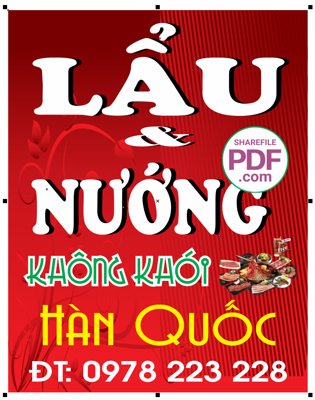 Hình ảnh gốc Biển vẫy Lẩu nướng không khói #2 file PDF & CDR (để in khổ lớn)