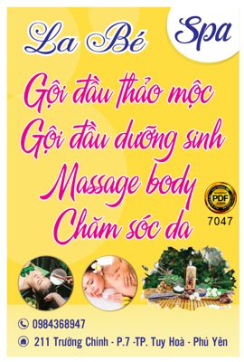 Tải file Biển vẫy La Bé Spa - gội đầu thảo mộc file .AI (ảnh gốc) file AI/EPS