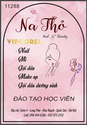 File in mica Biển vẫy Na Thỏ - nail mi gội đầu - make up (ảnh gốc) đẹp