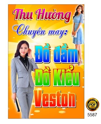 File gốc Biển vẫy Thu Hường chuyên may đồ đầm đồ kiểu veston (phiên bản chuẩn) để in ấn