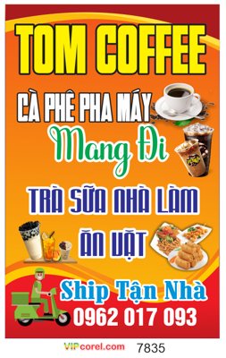 File ảnh gốc Biển vẫy Tom Coffee cà phê pha máy - mang đi không vỡ nét