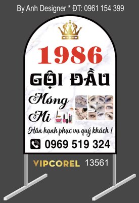 File tranh in trần Biển vẫy tròn 1986 gội đầu - móng mi file corel (ảnh gốc siêu nét)