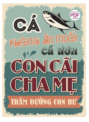 File PSD Cá không ăn muối cá ươn - con cãi cha mẹ trăm đường con hư (gốc) tách lớp chi tiết