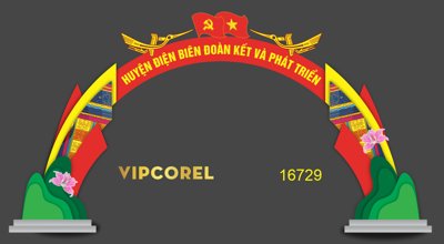 Tải file tranh Cổng chào huyện điện biên Đoàn kết và Phát triển #2 (ảnh gốc) ngay