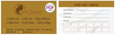 File tranh Card visit Liên Beauty Spa & Clinic - chăm sóc da file PDF & CDR (ảnh gốc) không bị mờ