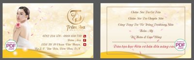File gốc Card visit Spa Trâm Ava file PDF & CDR (bản quyền) cho in ấn