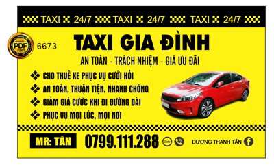 File tranh Card visit Taxi 24/7 - taxi gia đình Dương thanh Tân (ảnh gốc) không bị mờ