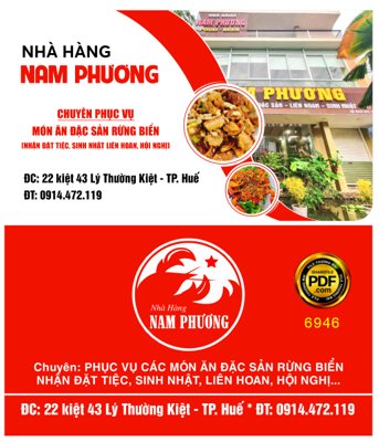 Download file gốc Card visit nhà hàng Nam Phương - đặc sản rừng biển (in lụa) cao cấp