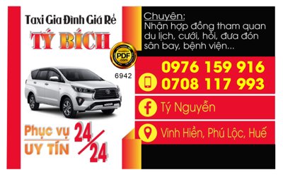 File tranh ảnh gốc Card visit taxi gia đình giá rẻ Tý Bích file corel dùng cho in khổ lớn
