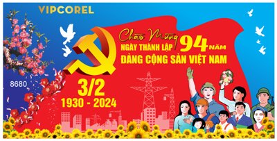 File gốc Chào mừng ngày thành lập đảng cộng sản Việt Nam (ảnh chi tiết) để in lụa