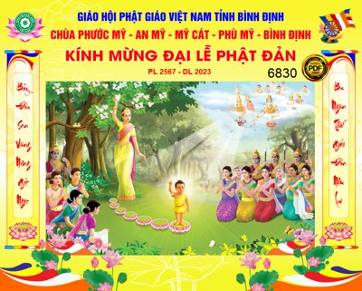 File tranh in trần Chùa Phước Mỹ - Kính mừng đại lễ phật đản 2023 (ảnh gốc siêu nét)