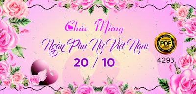 Tải file gốc Chúc mừng ngày phụ nữ Việt Nam 20/10 #4 file corel (in tráng gương) 5DFile gốc Chúc mừng ngày phụ nữ Việt Nam 20/10 #4 file corel (in ấn) phiên bản premium