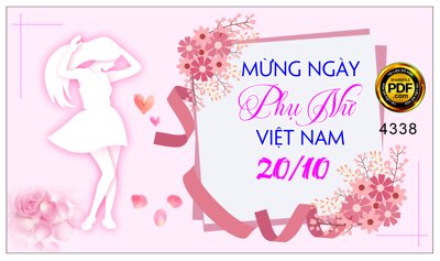 File gốc Chúc mừng ngày phụ nữ Việt Nam 20/10 #7 file corel (ảnh chi tiết) để in ấn