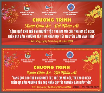 File gốc Chương trình xuân chia sẻ - tết nhân ái 2024 vector (in lụa) cao cấp