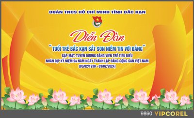 File ảnh Diễn đàn tuổi trẻ Bắc Khạn sắt son niềm tin với Đảng (gốc) in decal dán tường