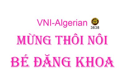 Tải file gốc Download font chữ VNI-Algerian dùng trong thiệp cưới (in bạt) quảng cáo