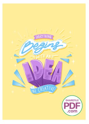 File PSD Every thing beging idea be creative file vector PDF (gốc) cho in quảng cáo
