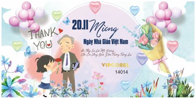 File gốc File corel 20-11 mừng ngày nhà giáo Việt Nam 2024 (in tráng gương) hiện đại