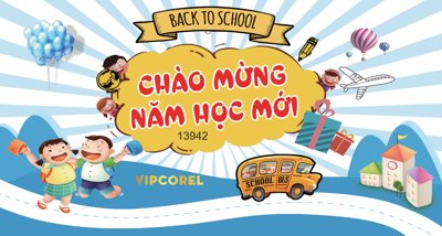 File ảnh File corel Back to school - chào mừng năm học mới (gốc) in decal dán tường