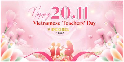File gốc File corel Happy 20.11 Vietnamese Teachers' Day (trang trí) phòng trẻ em