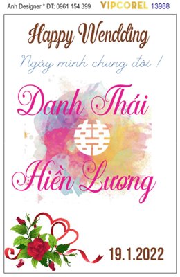 Tải file gốc File corel bảng tên đám cưới #24 vector (in khổ lớn) quảng cáo