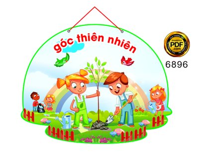 File gốc Góc Thiên Nhiên trang trí trường mầm non file corel (in ấn) không giới hạn